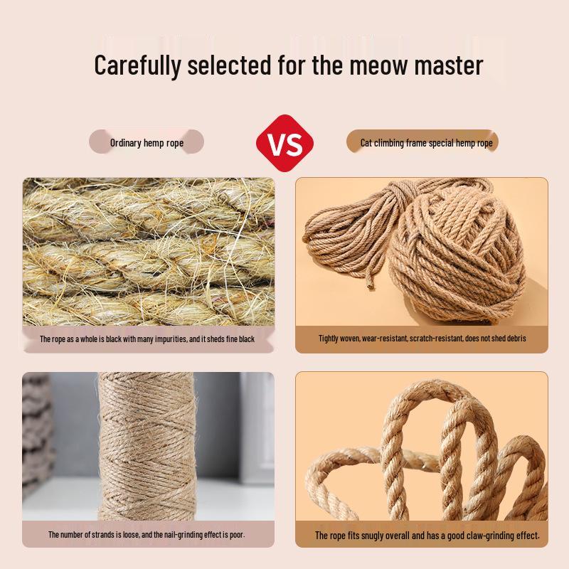 Sisal Rope Cat Tree: Scratch-Resistant, Wear-Resistant Climbing Frame for Cats