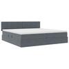 Storage Bed with Mattress Dark Gray 200 x 200 cm Velvet