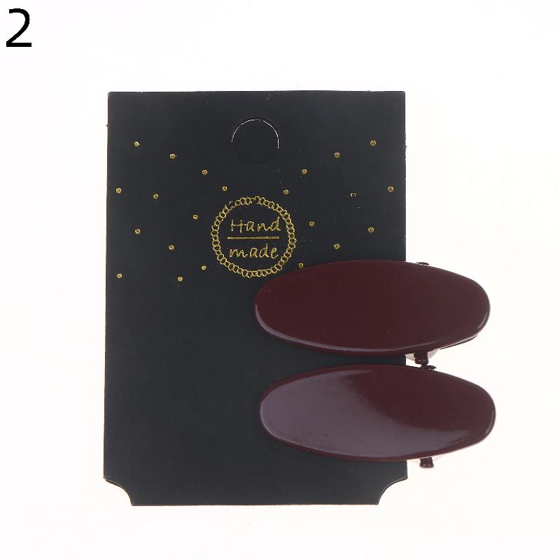 1Pairs New Year Festival Atmosphere Head Clip Wine Red Bow Bang Clip Duckbill Clip Sweet Retro High Quality Hair Accessories