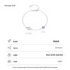 S925 Sterling Silver Blue Eyes Diamond Bracelet - Women's Korean Style, Versatile, Cute Gourd Design