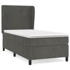 3129058 vidaXL Lit à sommier tapissier et matelas Gris foncé 80x200 cm Velours