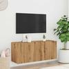 VidaXL Meuble TV mural chêne artisanal 100x30x41 cm, support TV, armoire média, console TV, meuble HiFi, centre de 857671