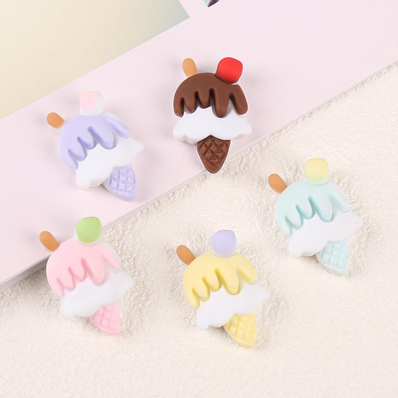 Ice Cream Resin DIY Accessories: Phone Case, Hair Clip, Headwear, Hair Tie, Brooch Material