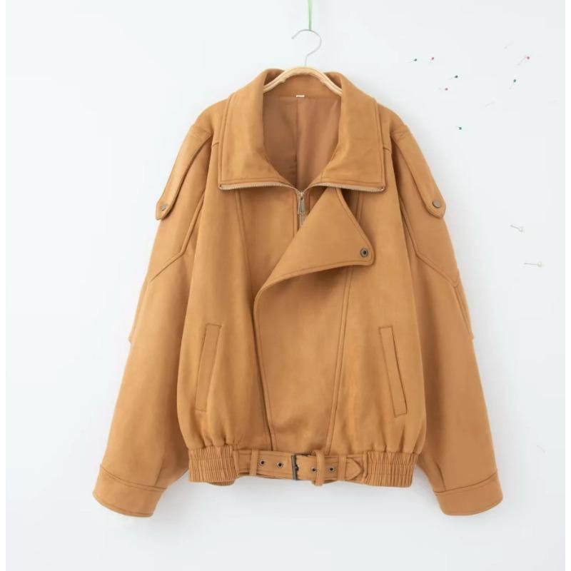 Women'S Fashion Casual Personality Street Motorcycle Clothing Short Jacket