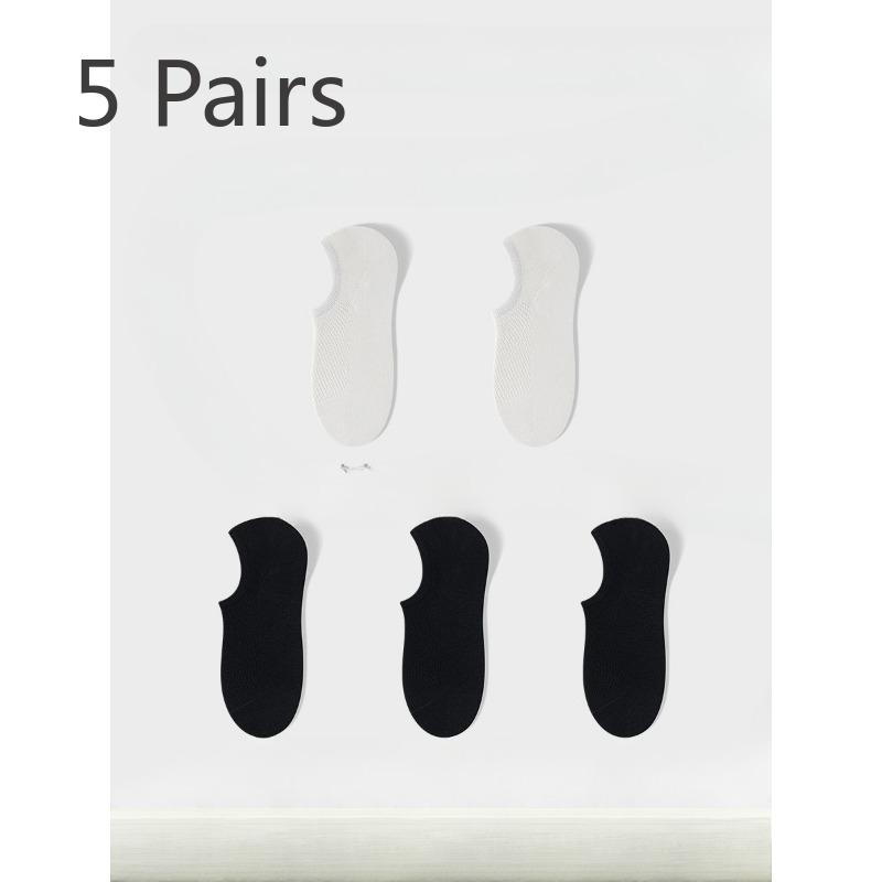 

5 пар женских летних хлопковых ультратонких дышащих носков-сеточек, которые не сползают, с защитой от запаха и поглощением пота 5 Pairs