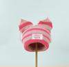 Striped Cat Ear Knit Wool Hat: Autumn/Winter Fashion for Couples