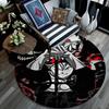 Asta Black Clover pattern round rug,Carpet Rug for Living Room Bedroom Playroom ,Non-slip Floor Mat,Holiday Gifts and Birthday Gifts.