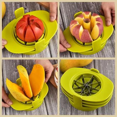 Obst- und Gemüseschneider, Edelstahl, scharfer Obst- und Gemüseschneider, Multifunktions-Obstschneider für den Heimgebrauch