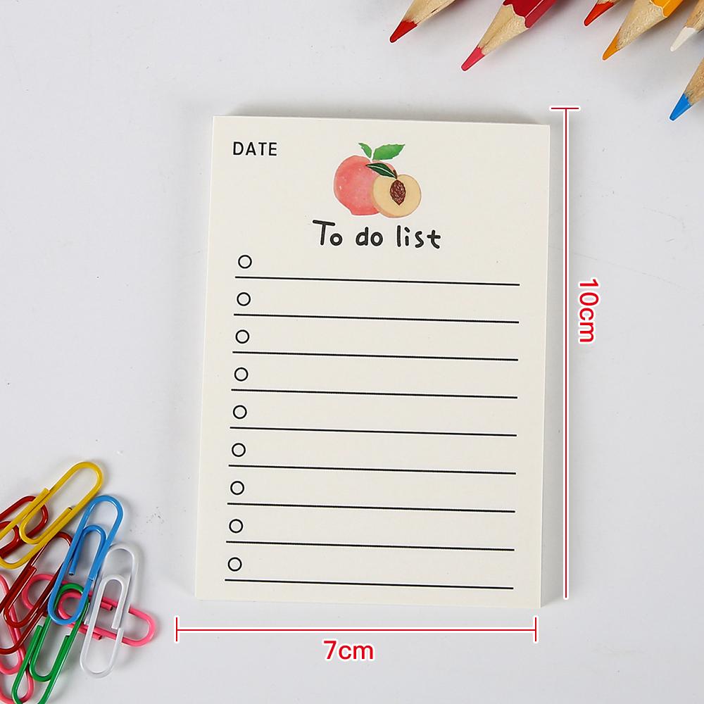 Simple Memo Pad Note Book Tearable Not Sticky Kawaii Decoration Sticky Notes Fruit Hand Account Memo Message Paper To Do List