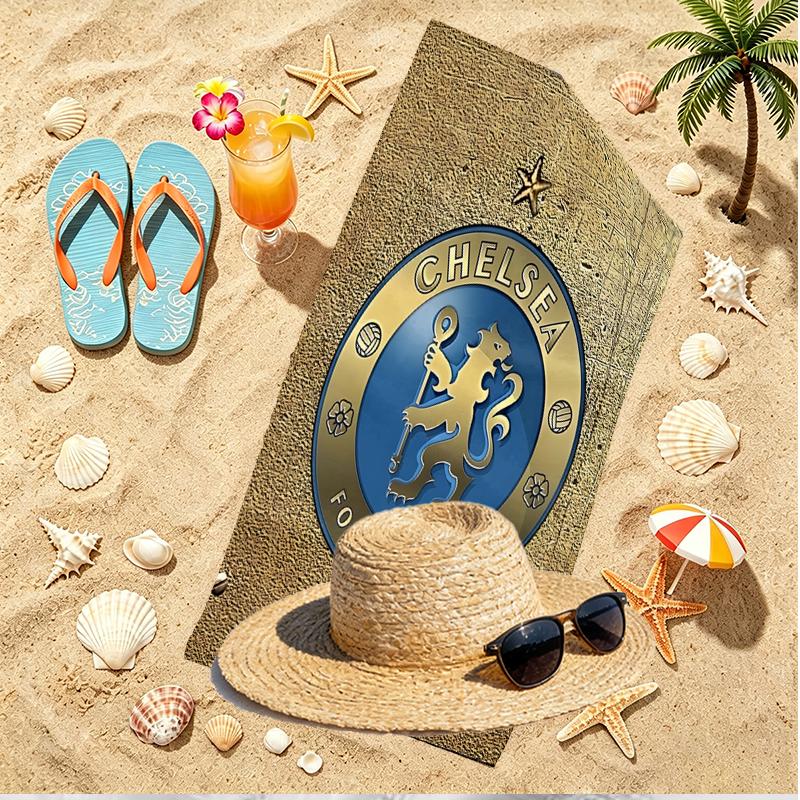 Chelsea F.C Print Beach Towel, Versatile Lightweight Absorbent Beach Towel for Pool Surf Yoga Bathroom, Perfect Birthday Holiday Gift