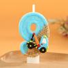 Handmade Cartoon Excavator Birthday Number Candles for Kids' Cake Decoration
