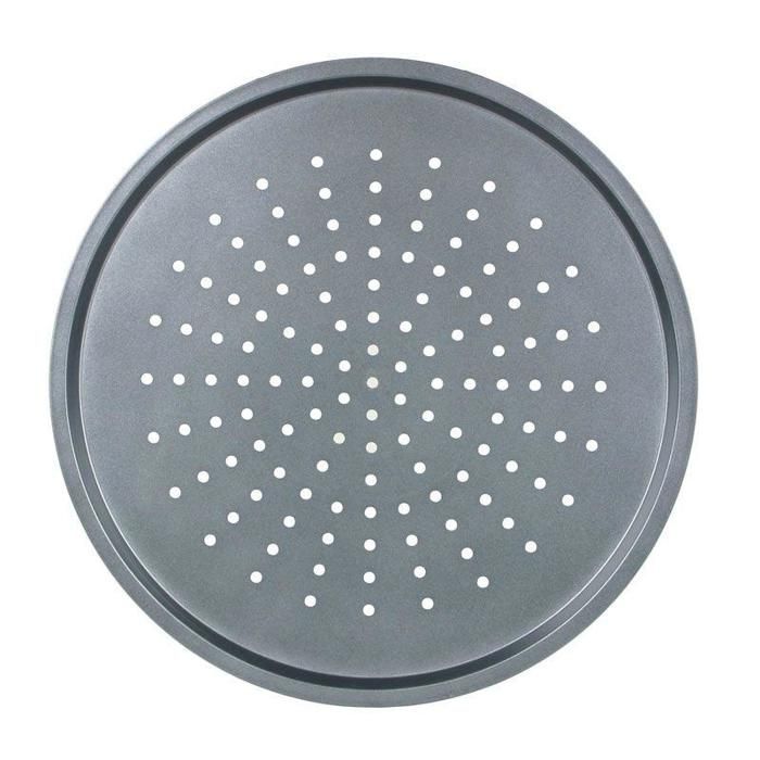 Moule à pizza - CHEVALIER DIFFUSION - 34 cm - Acier perforé - Antiadhésif - Cuisson uniforme