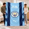 Flanell-Fleece-Decke mit Manchester City Design, Weiche leichte Überwurfdecke für Bett Sofa Reise