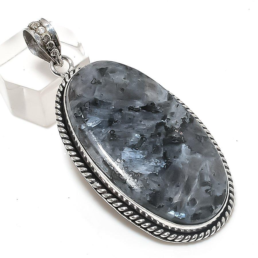 

Larvikite Gemstone 925 Sterling Silver Jewelry Pendant 2.44