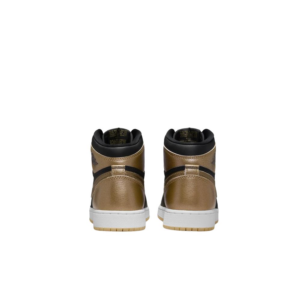 Air Jordan 1 Retro High OG GS Black Gold Kids Sneakers Metallic-Gold Sail FD1437-071
