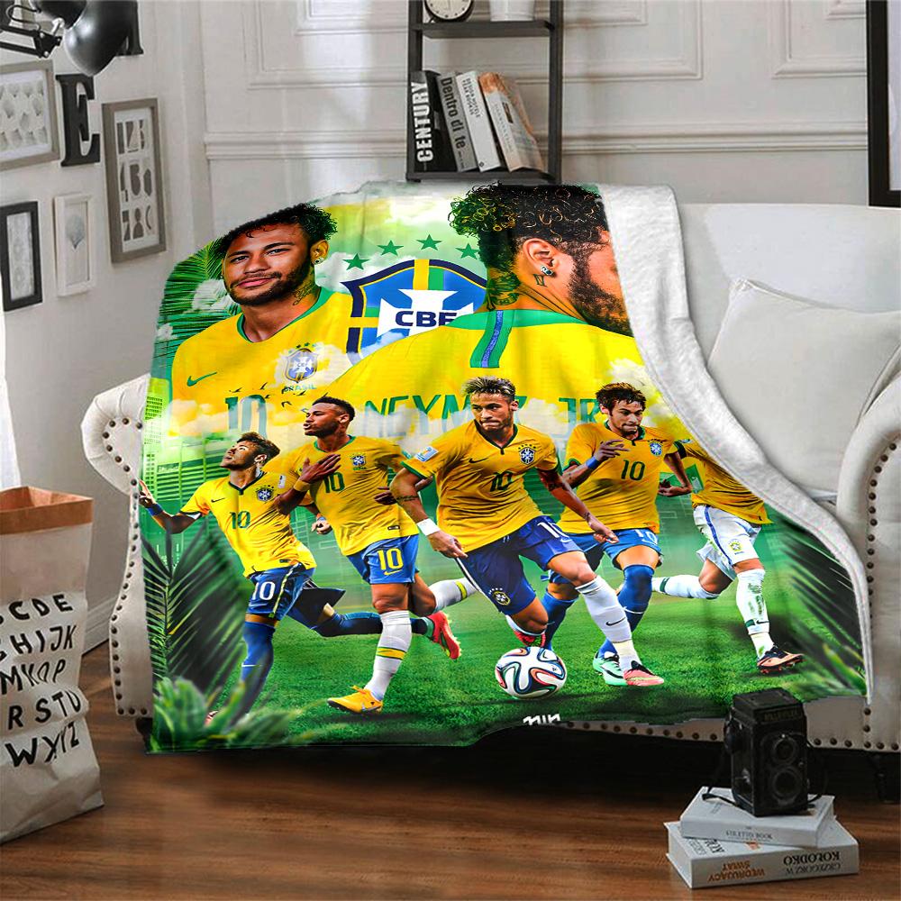 1pc Neymar14 Blanket, Gift, for Men and Women, Soft Blanket, Good for Sofa Bed Couch Travel, Lightweight Flannel Blanket
