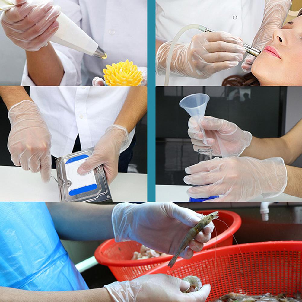 100pcs   Box Disposable Gloves PVC Protective Gloves for Workplace Outdoor