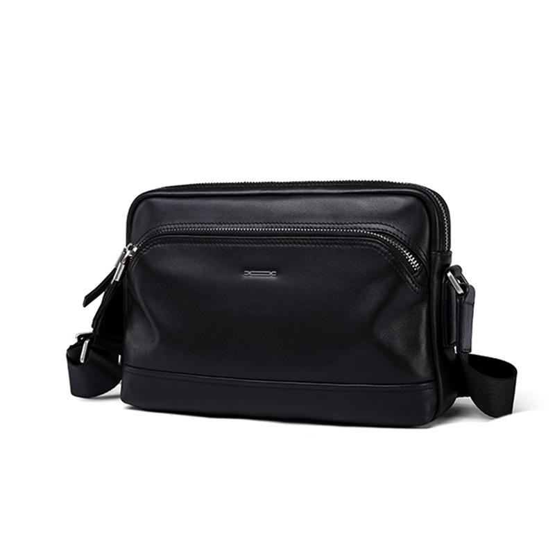 Men's Genuine Leather Crossbody Shoulder Bag - Multifunctional, Practical, Soft Cowhide for Business Use