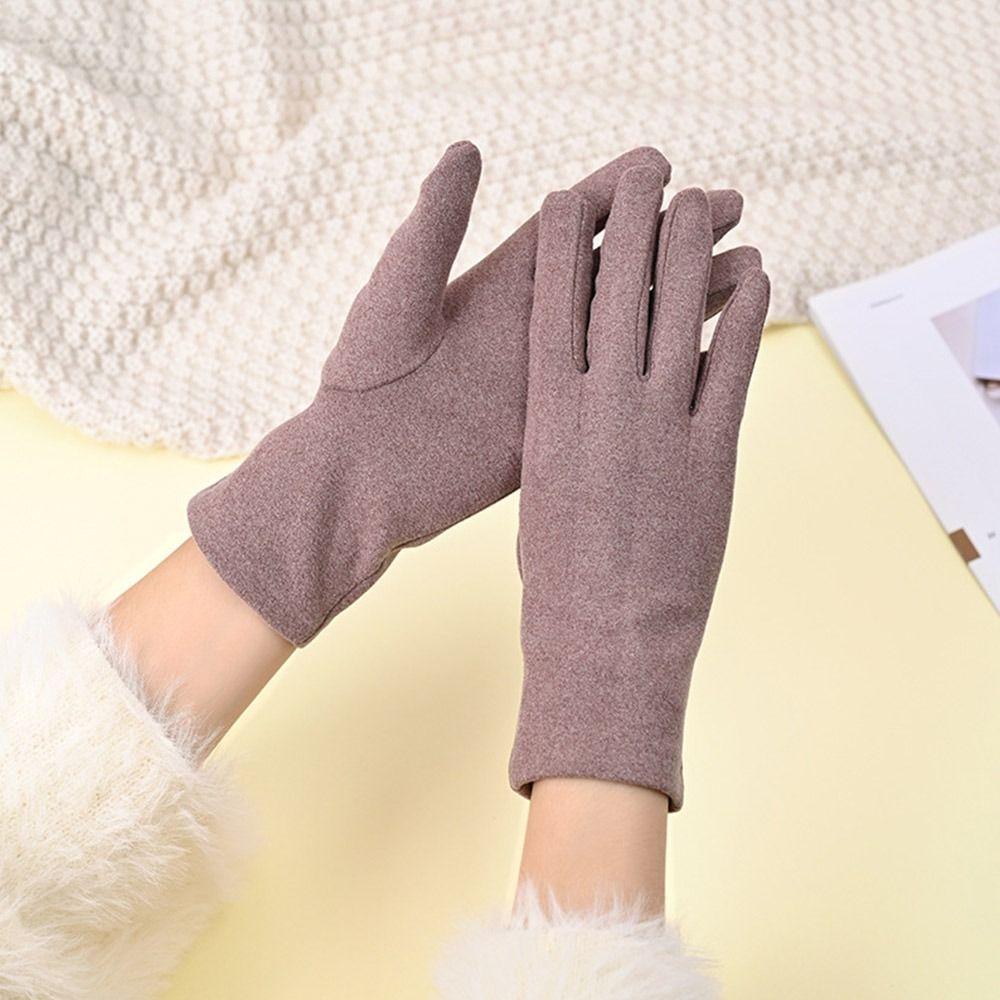 Dralon Winter Gloves Full Finger Windproof Driving Mittens Coldproof Solid Color Full Finger Gloves for Outdoor Cycling Skiing