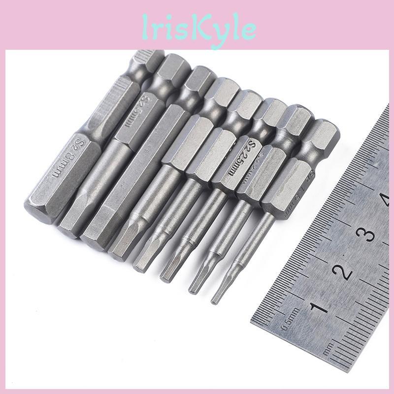 Convenient 8pc Hex Head Long Allen Bit Set With Organized Layout For Quick Access