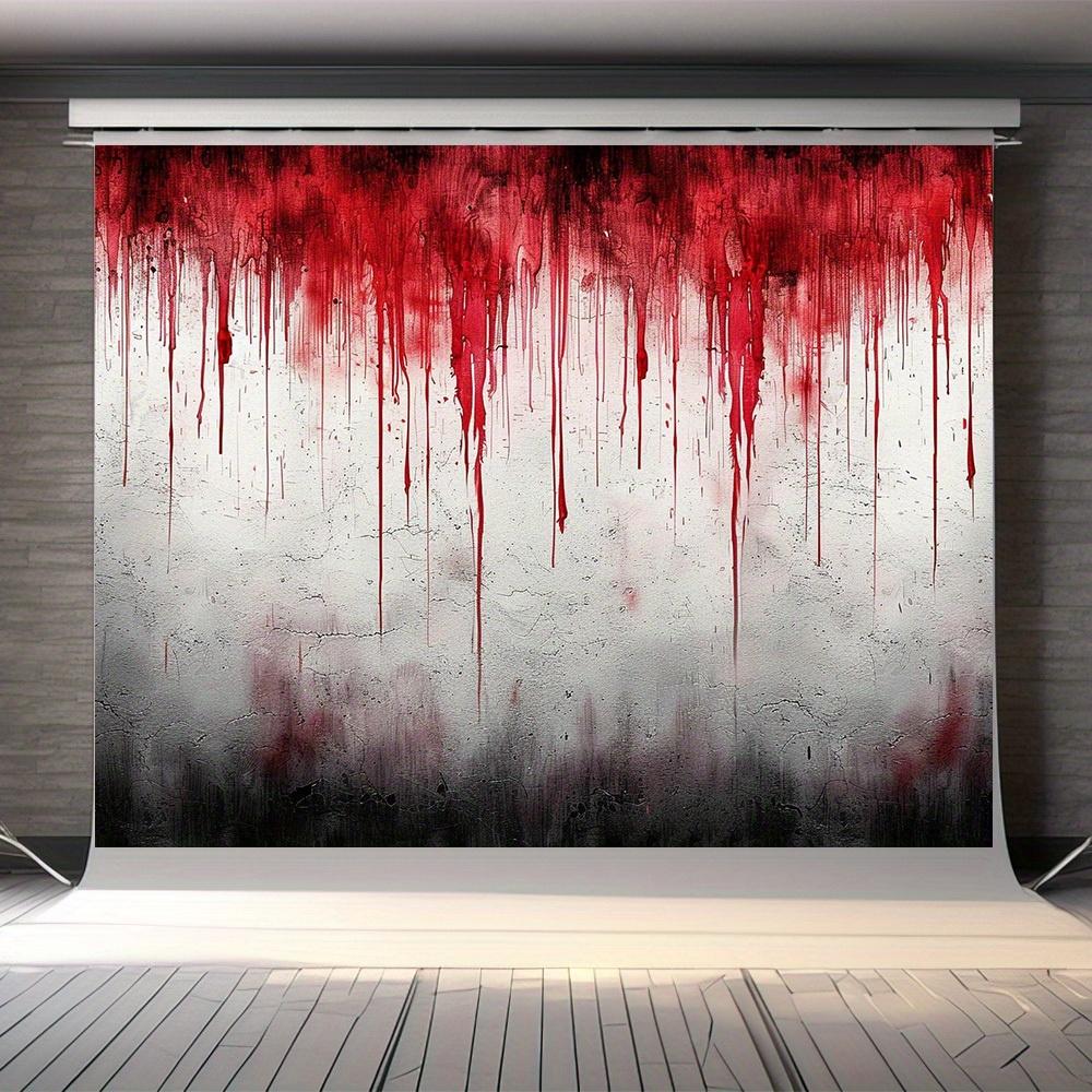 Halloween Blood Drop Ghostly Background Cloth - 1 Piece of Polyester Zombie-themed Party Decoration