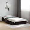 VidaXL Bed Frame with Drawers Black 100x200 Cm Engineered Wood, Bed, Storage Bed, Single Bed Frame, Single Bed, 3280672