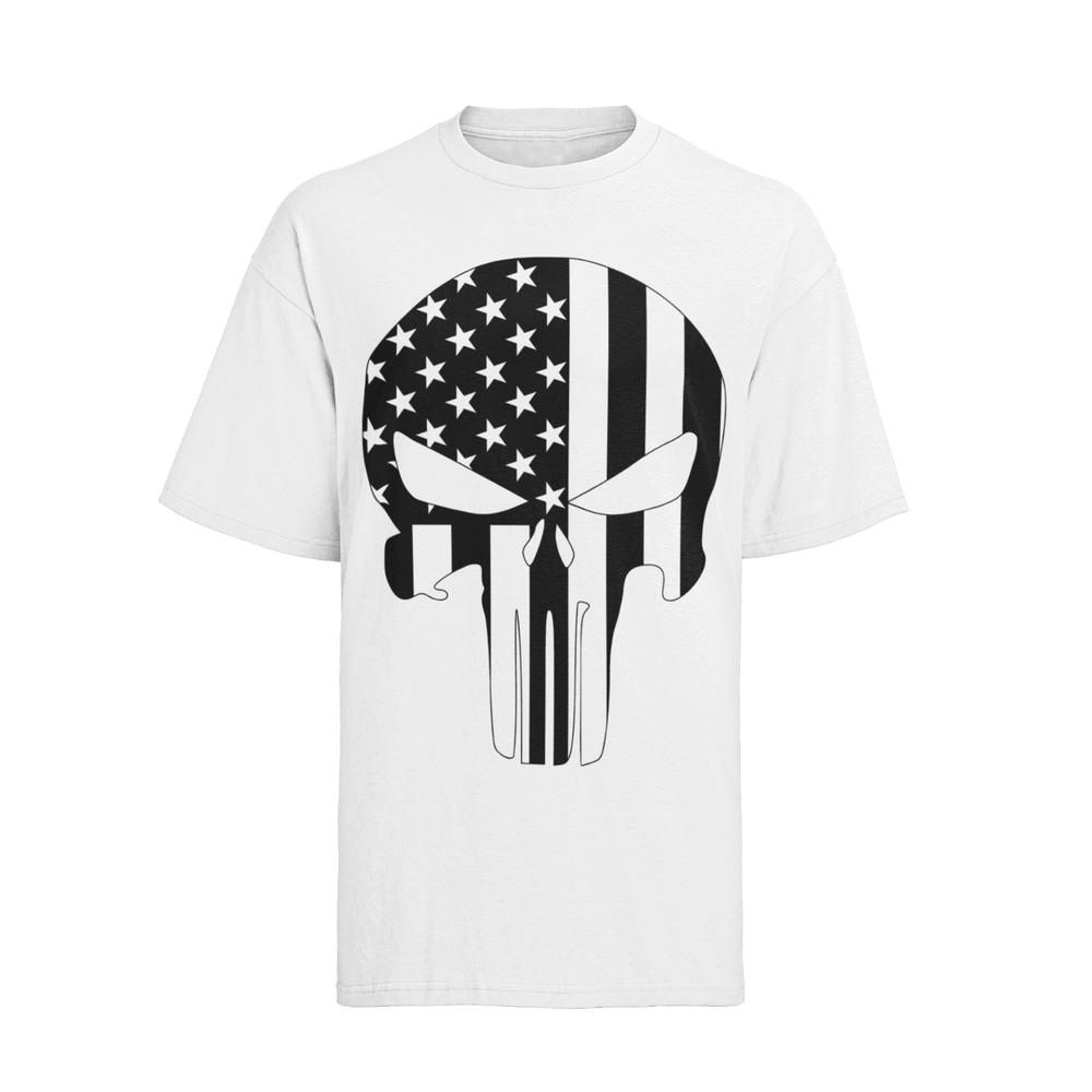 PUNISHER Totenkopf Frank Castle Tattoo T-Shirt Herren
