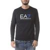 Emporio Armani EA7 SS22 Letter Logo Printed Pullover Crew Neck Long Sleeve Sweatshirt Men Sweatshirt Black 6YPTC1-PJH7Z-1200