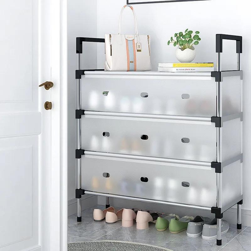 DIY Shoe Rack Save Space Bedroom High-capacity High Load-bearing Capacity Sturdy and Durable Modern Simplicity Metal Shoes Rack