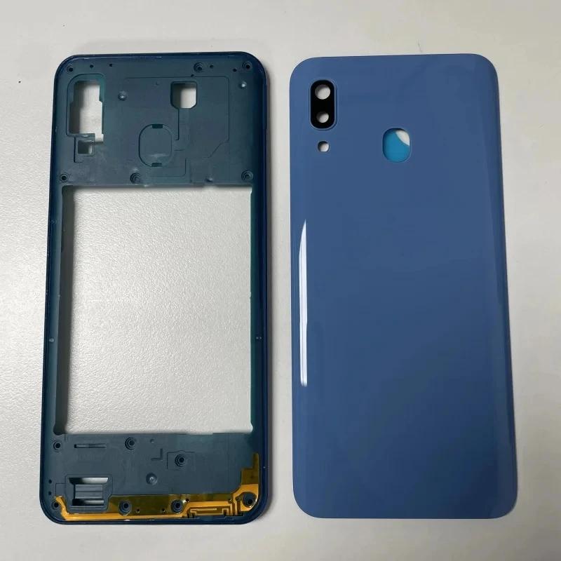 Für Samsung Galaxy 30 2019 305 305F Mittelrahmen Blende Akku Rückseite Gehäuse mit Kamerarahmen Linse