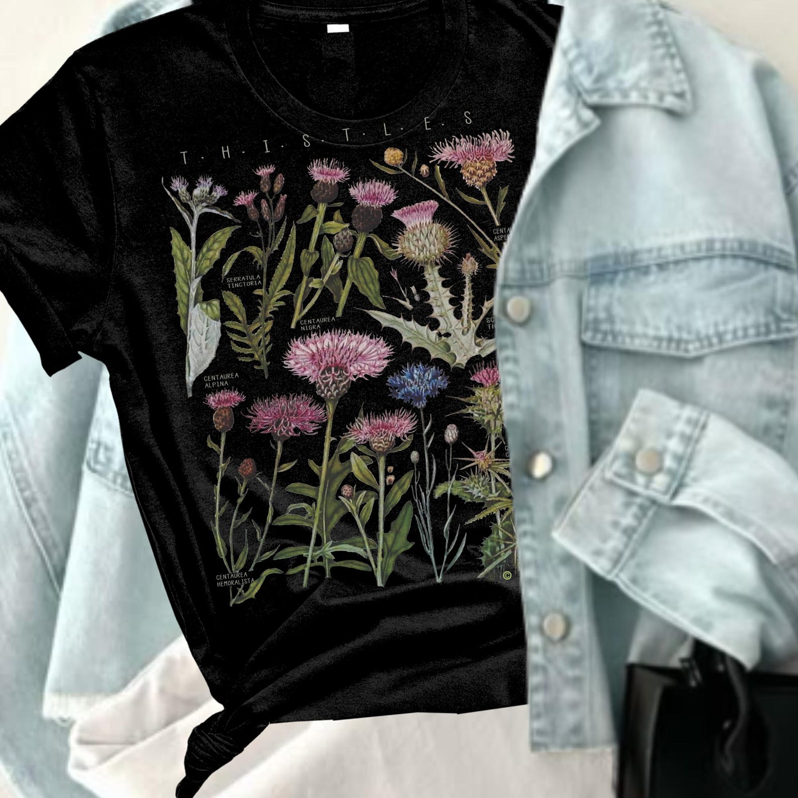 Thistles Botanical Shirt: Wildflower Garden Tee, Plant Lover Gift 3XL
