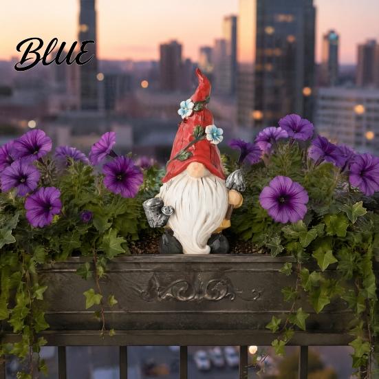 Home Soft Furnishing Decor Resin Garden Gnome Figurine Hand Painted Red Cap with Watering Durable Waterproof Ornament Can Outdoor Yard for