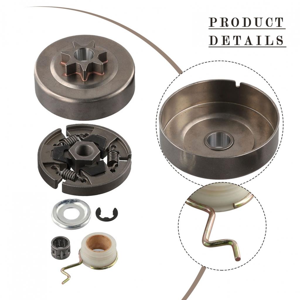 Needle Bearing Clutch Drum Kit Oil Pump Washer E-clip Chainsaw Outdoor