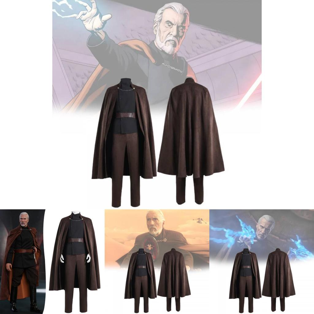 Kostium Cosplay Premium Czarny Hrabia Dooku Do Odgrywania Roli Postaci Filmowej Star Wars