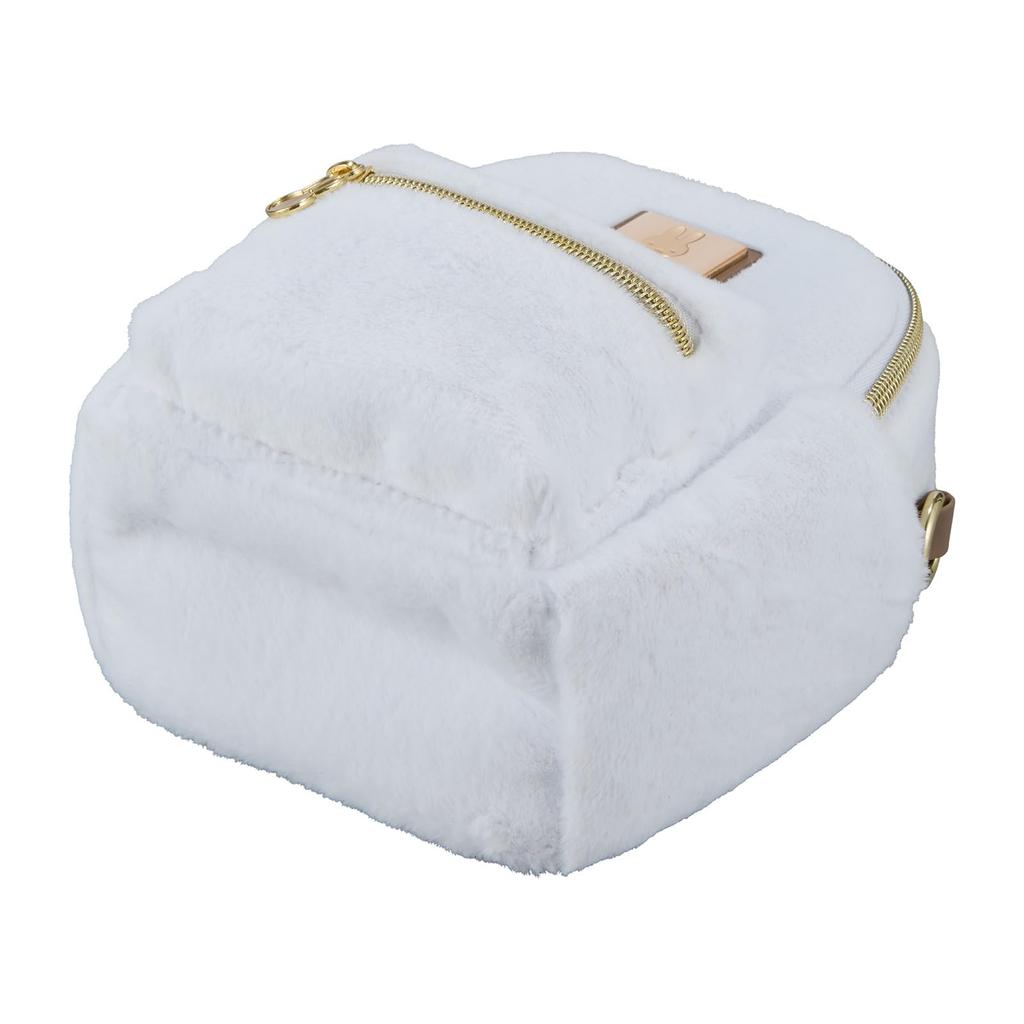 Sifre Miffy Fur Backpack Mini Shoulder White Fur Bag, Women's, B305,