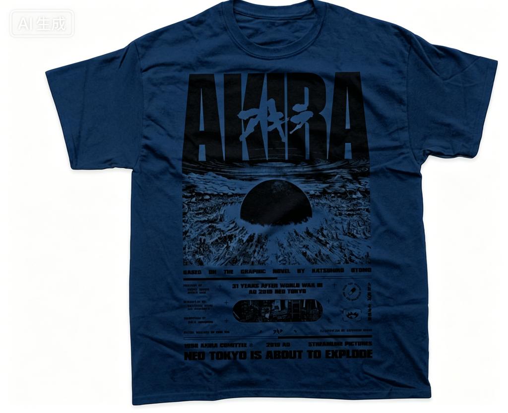 Anime Akira Graphic Tee for Fans Stylish Summer Unisexs Pure Cotton Tshirt Comfortable HighQuality Ins YK Style