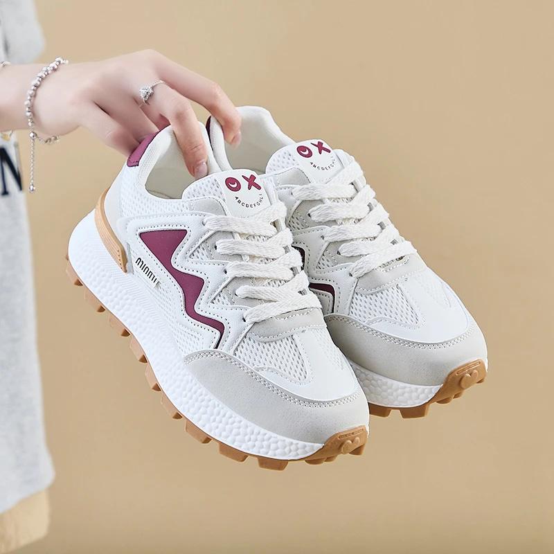 Tenis Feminino New Women Tennis Shoes Fashion Platform Sneakers Women Breathable Lace-up Casual Sports Shoes Woman Jogging Shoes