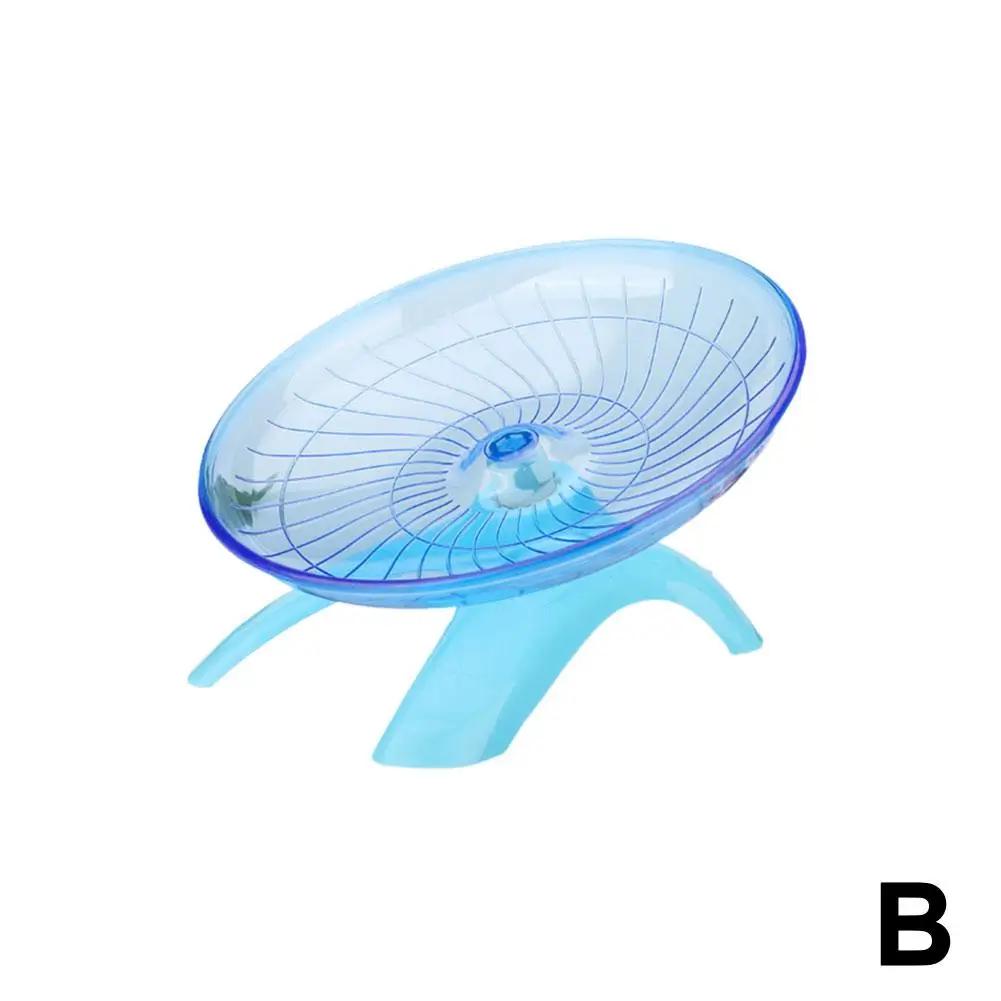 Hamster Silent Running Wheel Small Pet Flying Saucer Exercise Wheel Non-slip Jogging For Hedgehog Parrot Cage Accessories F1Q4