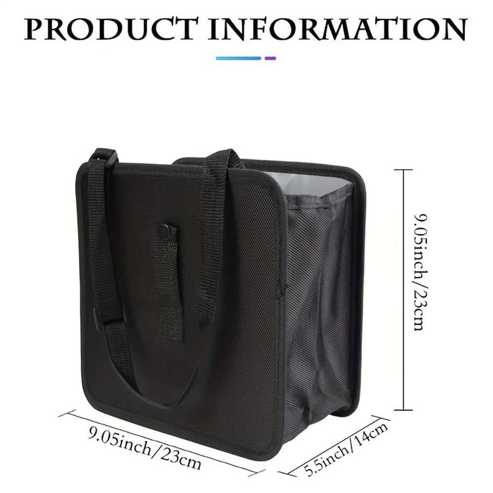 With Adjustable Strap Foldable Car Trash Can Waterproof Car Back Seat Storage Box  Car Dustbin