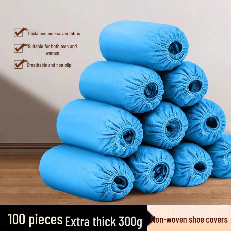 Washable and Disposable Non-Woven Shoe Covers for Children and Adults - Universal Fit for Indoor Use