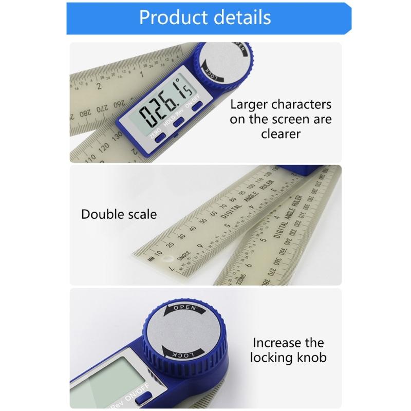 Engineering Digital Angles Finders 360 Degree LCD Display Electronic Protractor Tool For Furniture Making