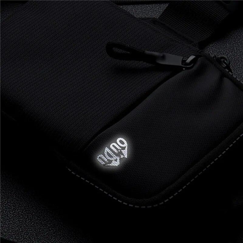 Casual Men Shoulder Chest Bag Nylon Waterproof Outdoor Sport Running Cycling Belt Bag Large Capacity Travel Phone Pouch Bag