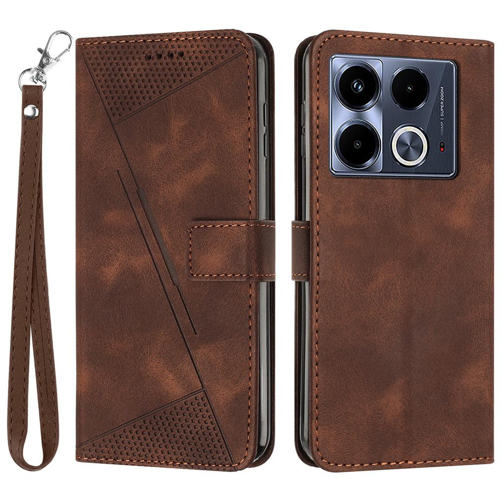 For Infinix Note 40 Anti-Scratch Leather Phone Shell Triangle Imprinted PU Leather Wallet Phone Case