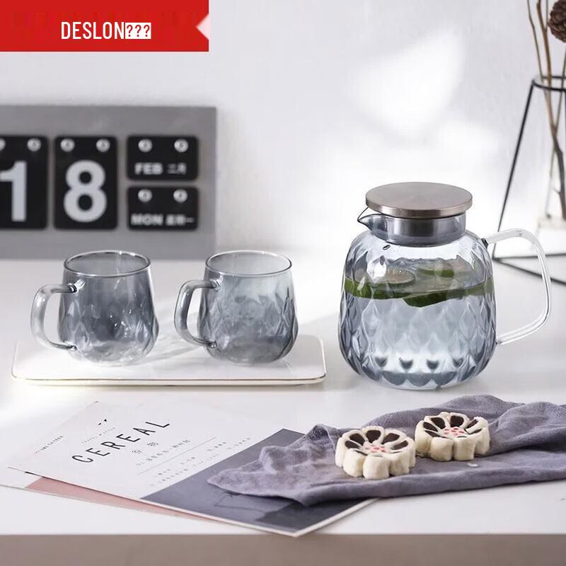 DESLON Dragon Scale Glass Cold Water Pot Set