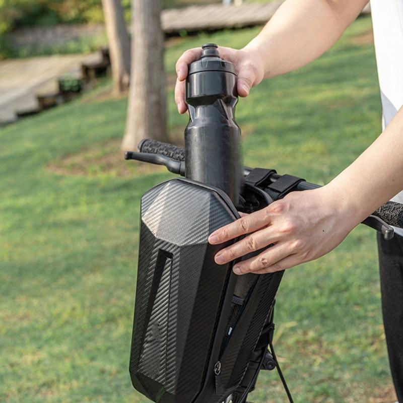 High Capacity Hard Case Waterproofed Handlebars Bag For Electric Scooters Bikes Folding Cycles Secure Storage
