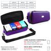 Quiver Time Purple Bolt Card Carrying Case Durable Trading Card Storage Perfect for TCG and Deck Includes and 100 Apollo Card Sleeves - Holder, Cards,