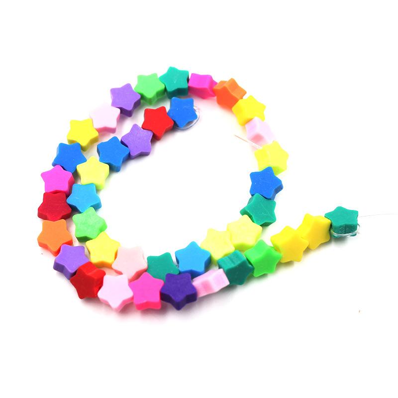 Soft Pottery Beads Beaded Handmade Materials Diy Jewelry Accessories Mobile Phone Chain Bead Separation Mixed Color Soft Pottery Loose Beads