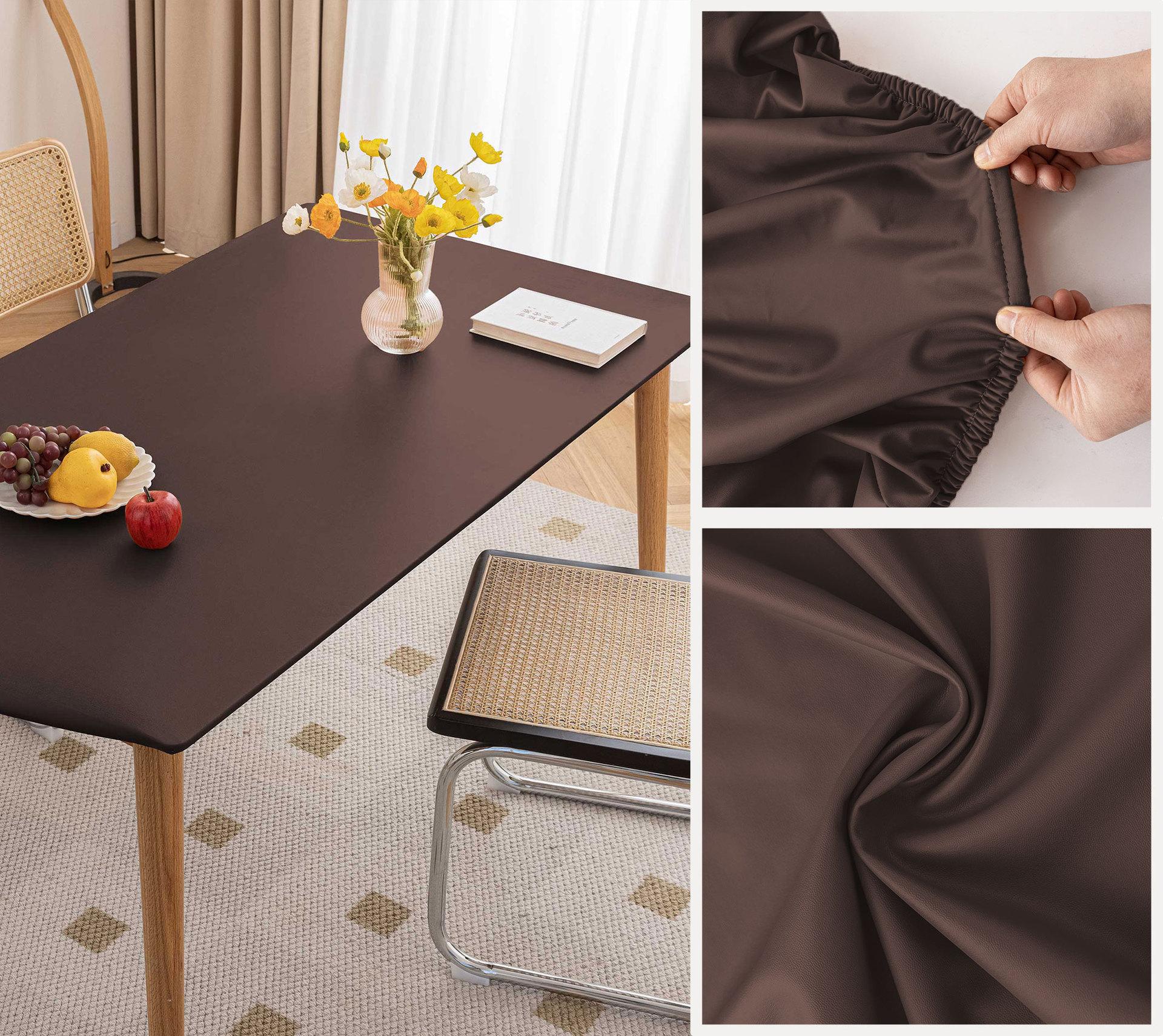 

1 Pc Solid colour full package tablecloth waterproof oilproof washable tablecloth tea table cloth table cover desk mat 60x60cm шоколадный