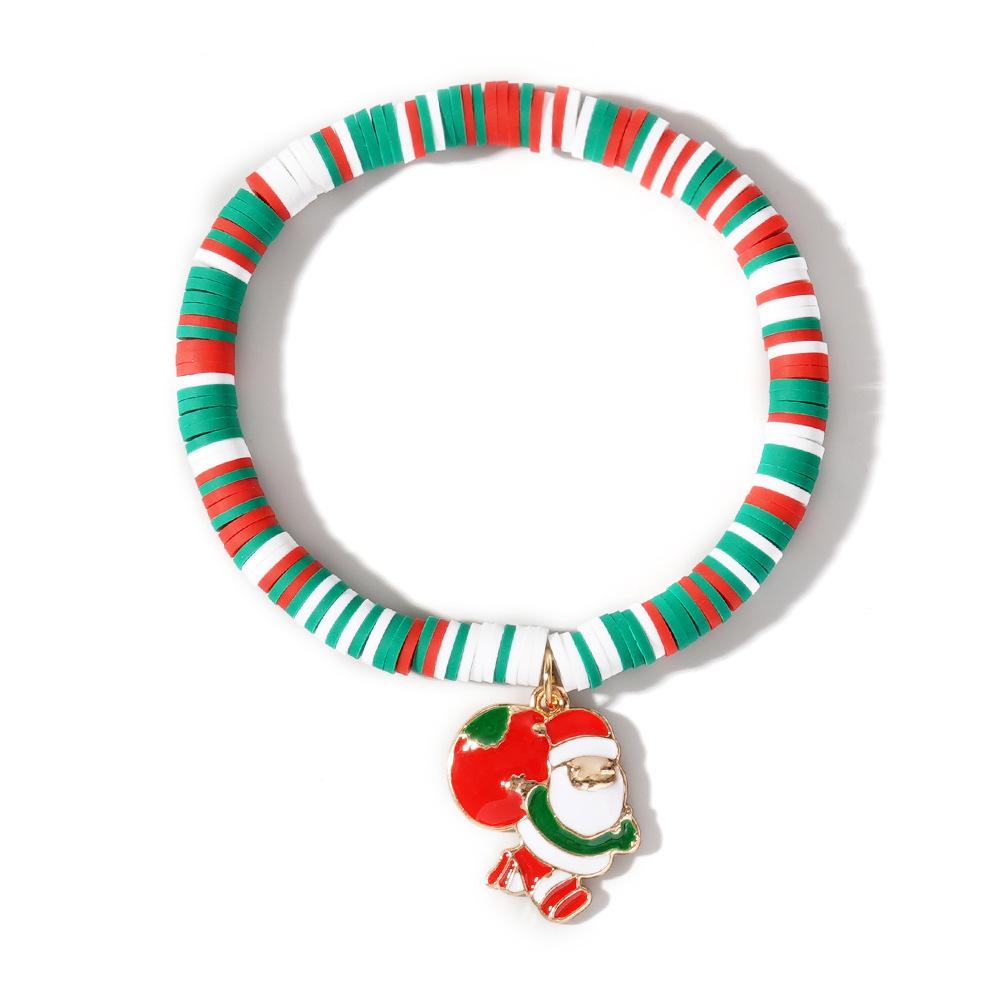 Women's Handmade Colorful Polymer Clay & Copper Bead Bracelet Set - Christmas Gift