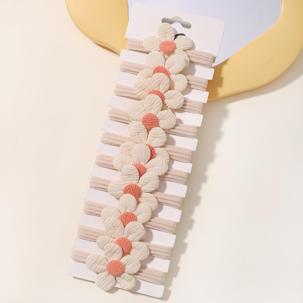 

10 шт. Милые резинки для волос из нейлоновых цветов для девочек, эластичные резинки-бантики конфетного цвета, резинки для волос для хвостиков, резинки для волос, резинки для волос, аксессуары